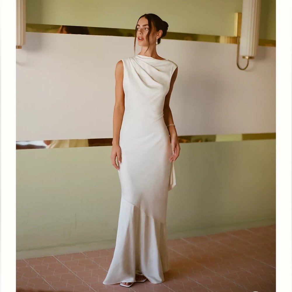 Lana cowl neck satin gown